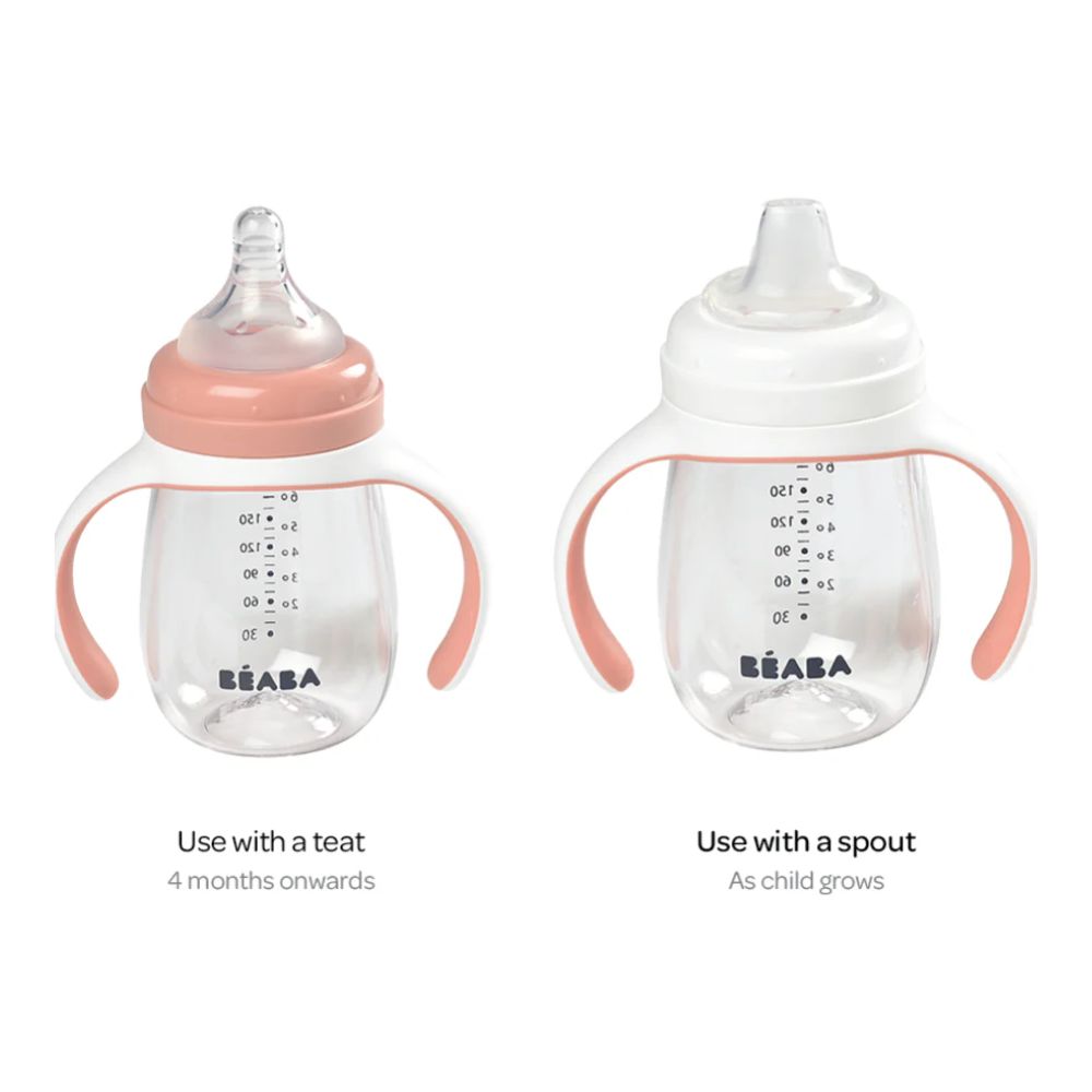 2 in 1 Learning Cup Vintage Pink - 210 ml