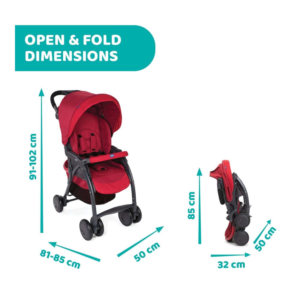 Simplicity Plus Stroller - Scarlet Red