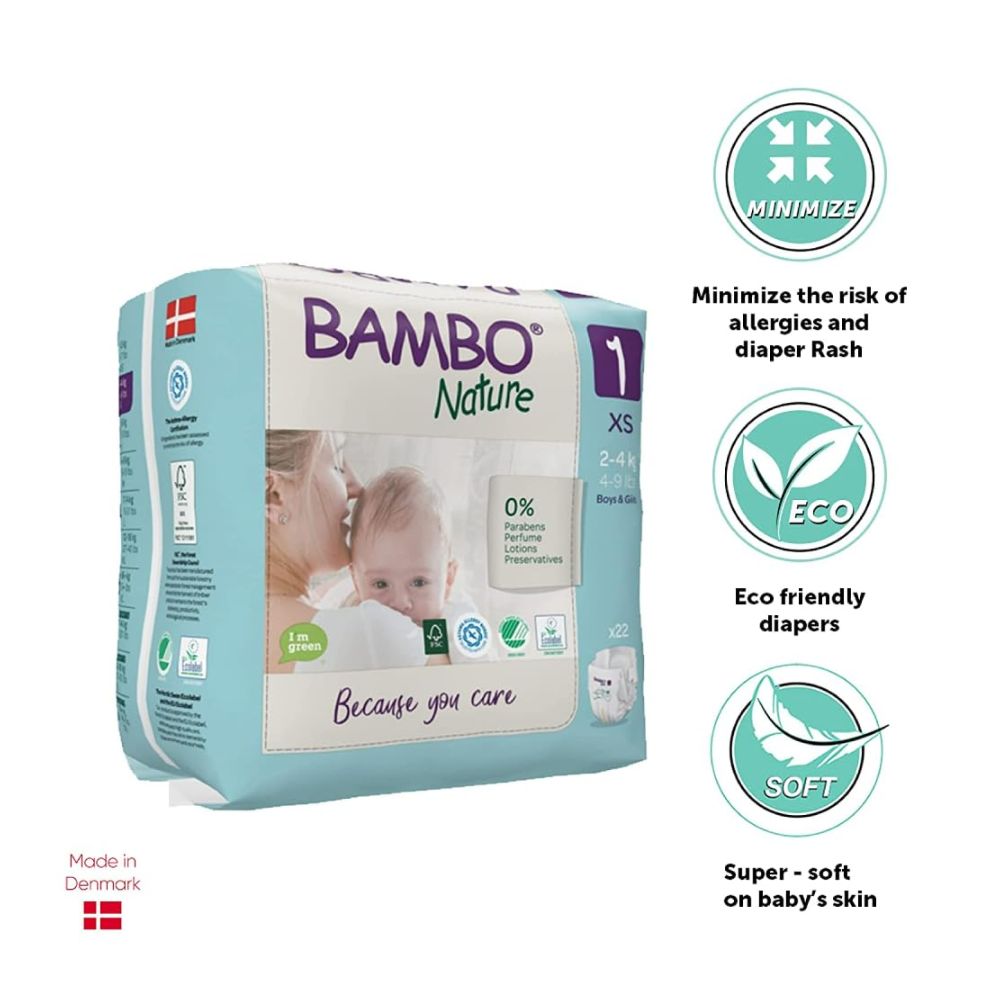 Skin Friendly Tape Diapers - Monthly Box - Size 1