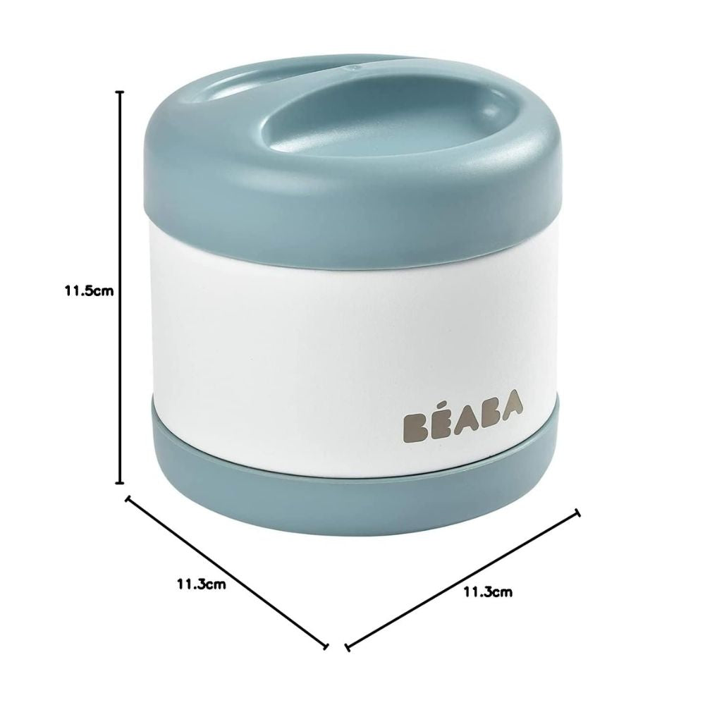 Stainless Steel Insulated Food Jar - Isothermal Portion - 500 ml- Baltic Blue/ White