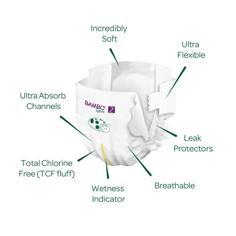 Skin Friendly Tape Diapers - Monthly Box - Size 2