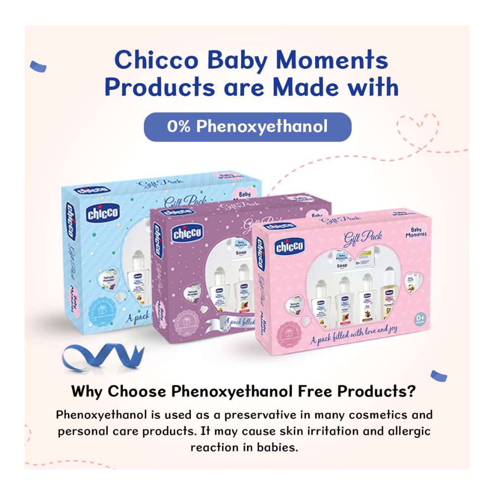 Chicco Baby Caring Blue New Born Gift Set-Pack Of 7-Gift For Baby Shower & Baby Birthday- Blue