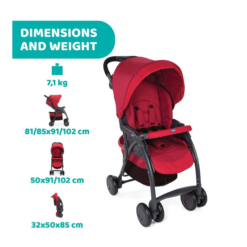 Simplicity Plus Stroller - Scarlet Red