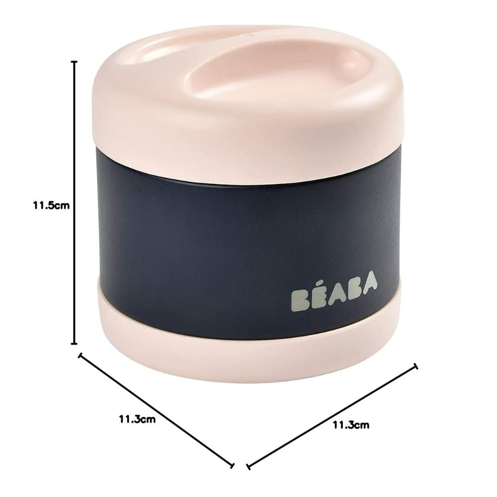 Stainless Steel Insulated Food Jar - Isothermal Portion - 500 ml-Light Pink/ Night Blue