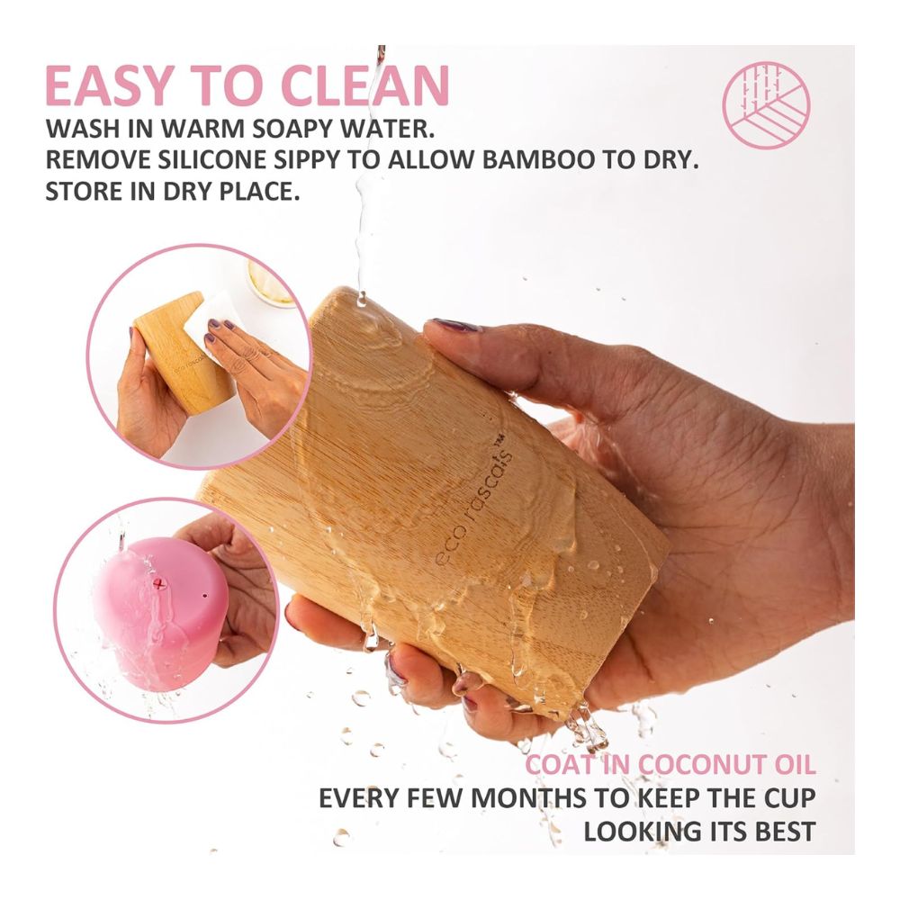 Bamboo Big Cup - 210 ml -Pink