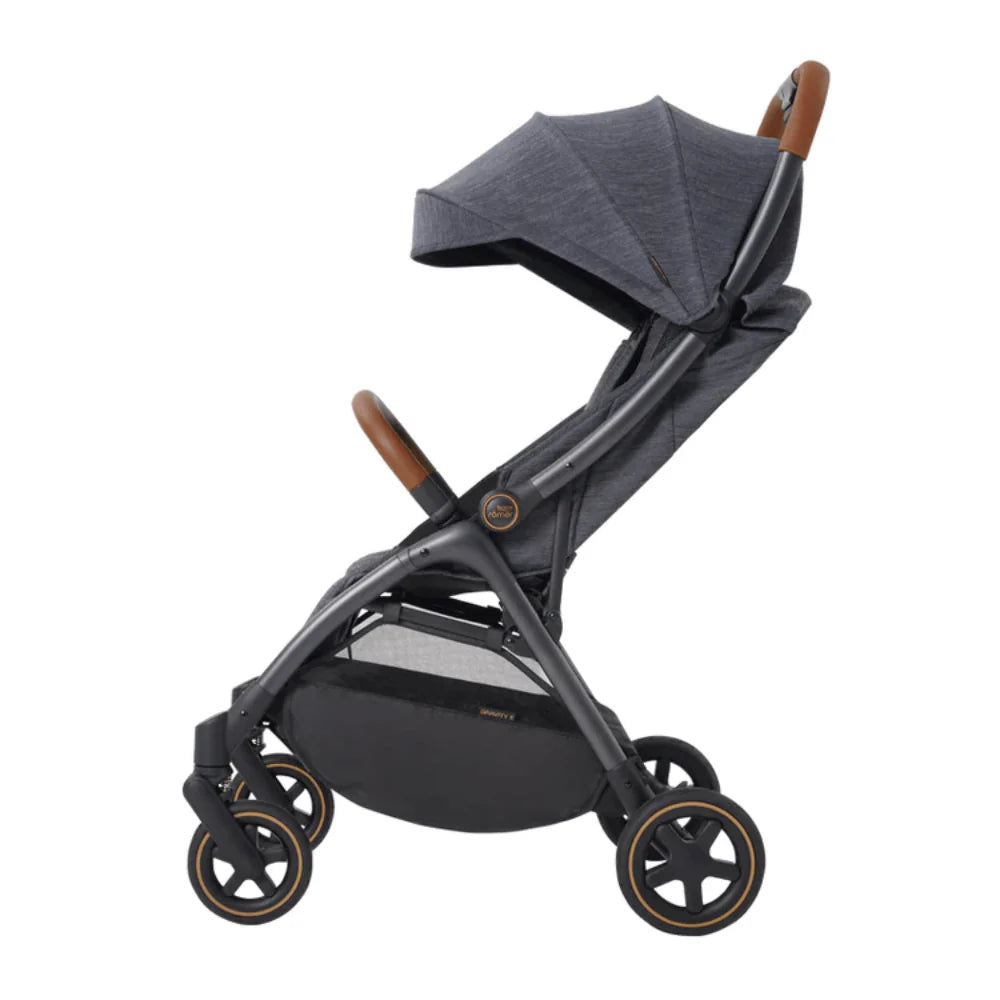Gravity II, Auto One - Handed Fold Stroller, Birth to 4 years - Marble Blue