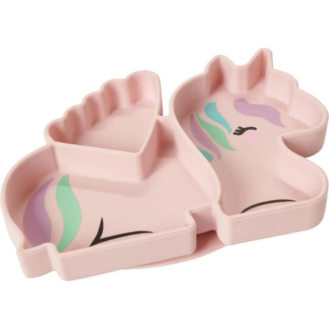 Silicone Divided Plate- Pink