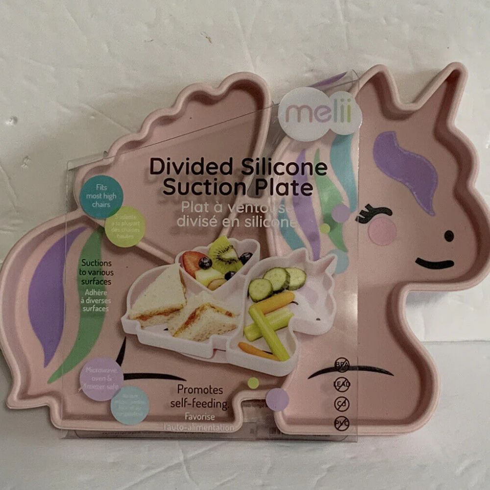 Silicone Divided Plate- Pink