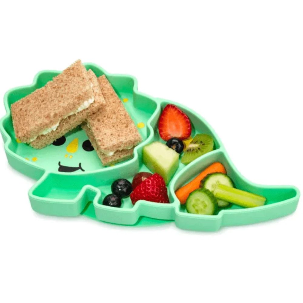 Silicone Divided Plate- Mint