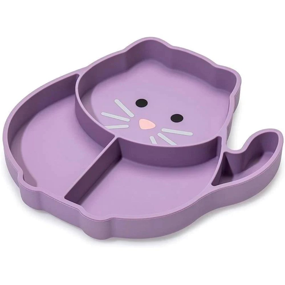 Silicone Divided Plate- Purple