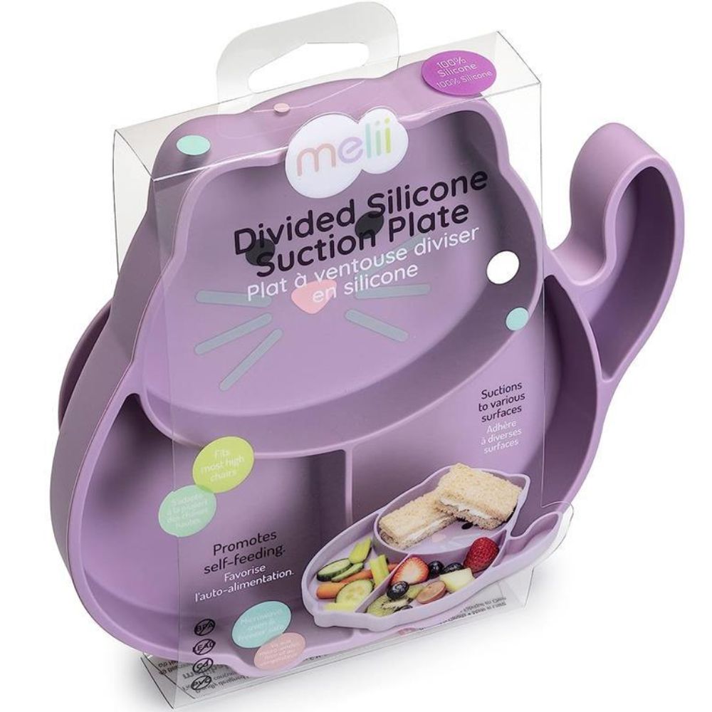 Silicone Divided Plate- Purple