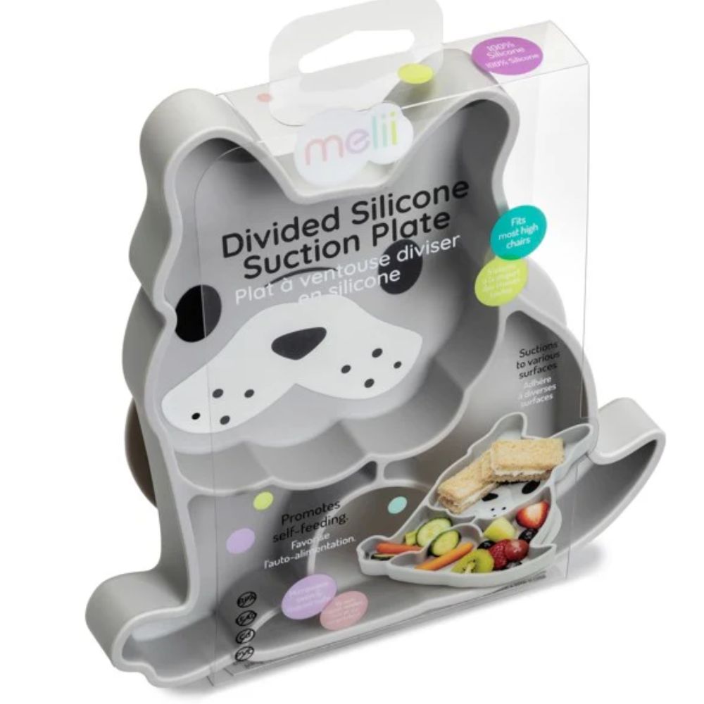 Silicone Divided Plate- Grey