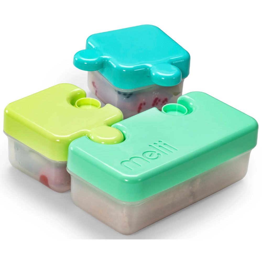 Puzzle Container- 1 pack Blue, Lime & Mint
