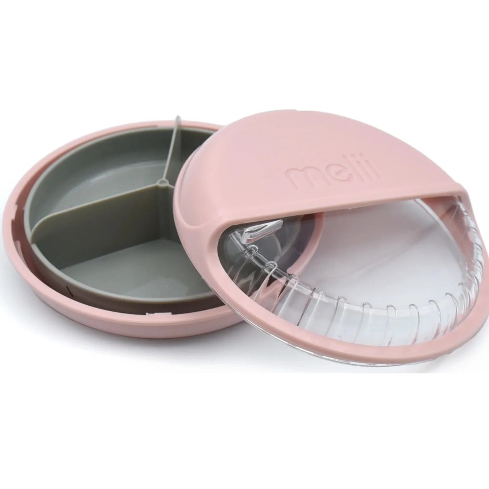 Spin Snack Container- Pink/Grey