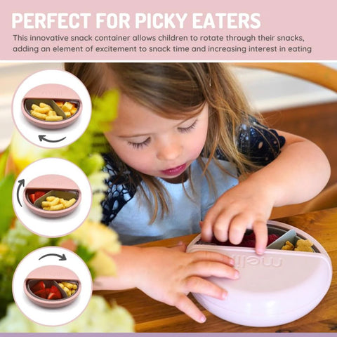 Spin Snack Container- Pink/Grey