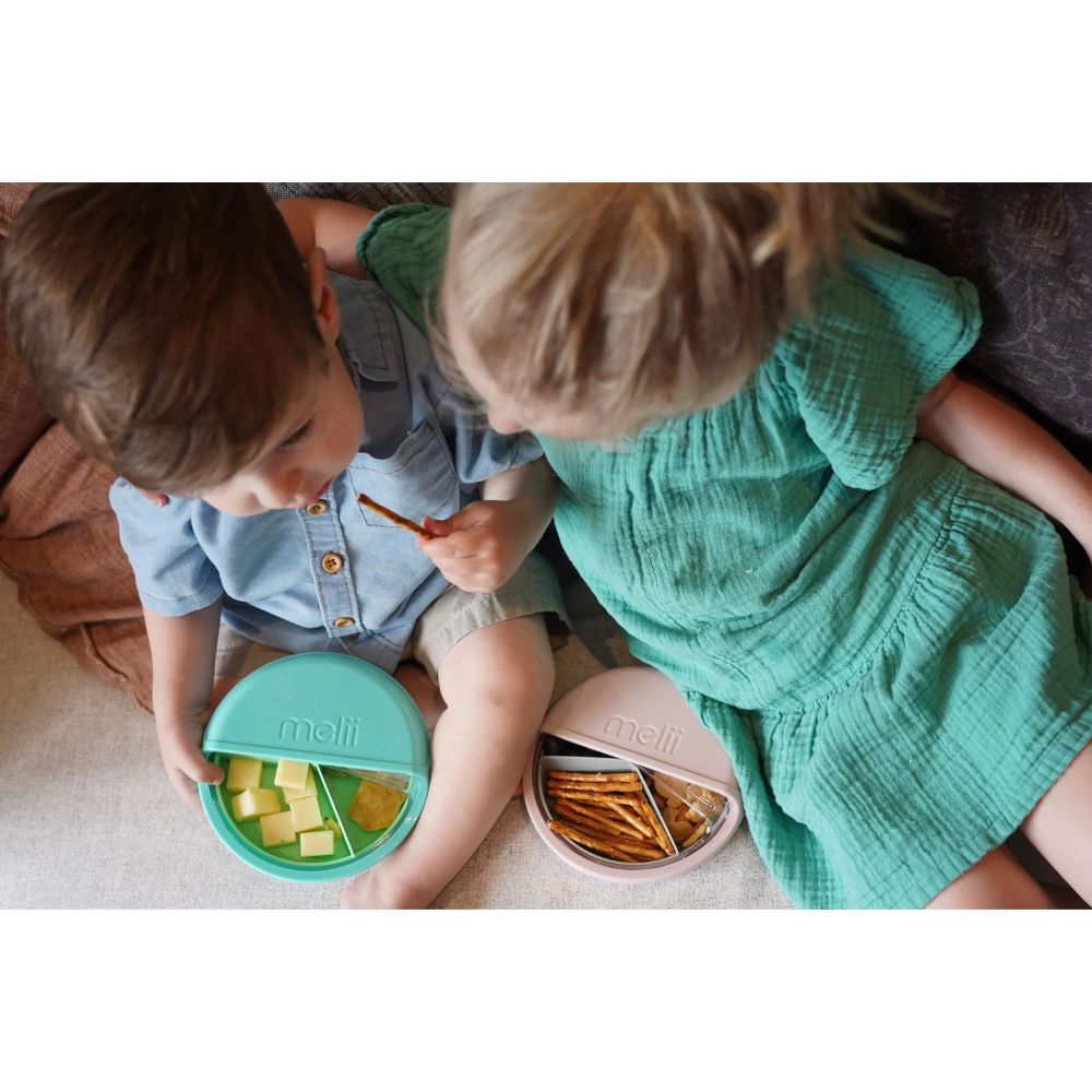 Spin Snack Container- Blue/Mint