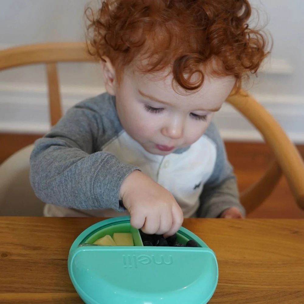 Spin Snack Container- Blue/Mint