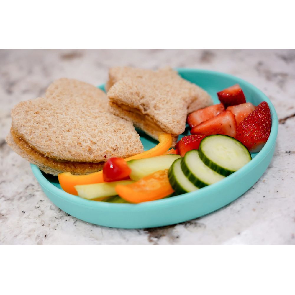 3 Piece Silicone Feeding Set Lime, mint, blue