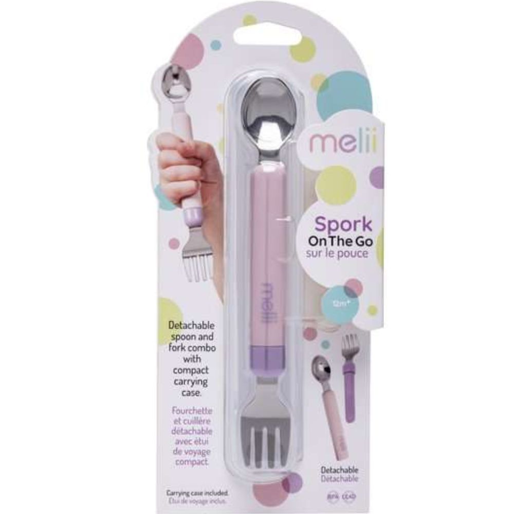 Spork On the Go With Case Pink & purple