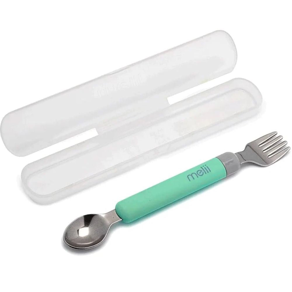 Spork On the Go With Case Mint & grey