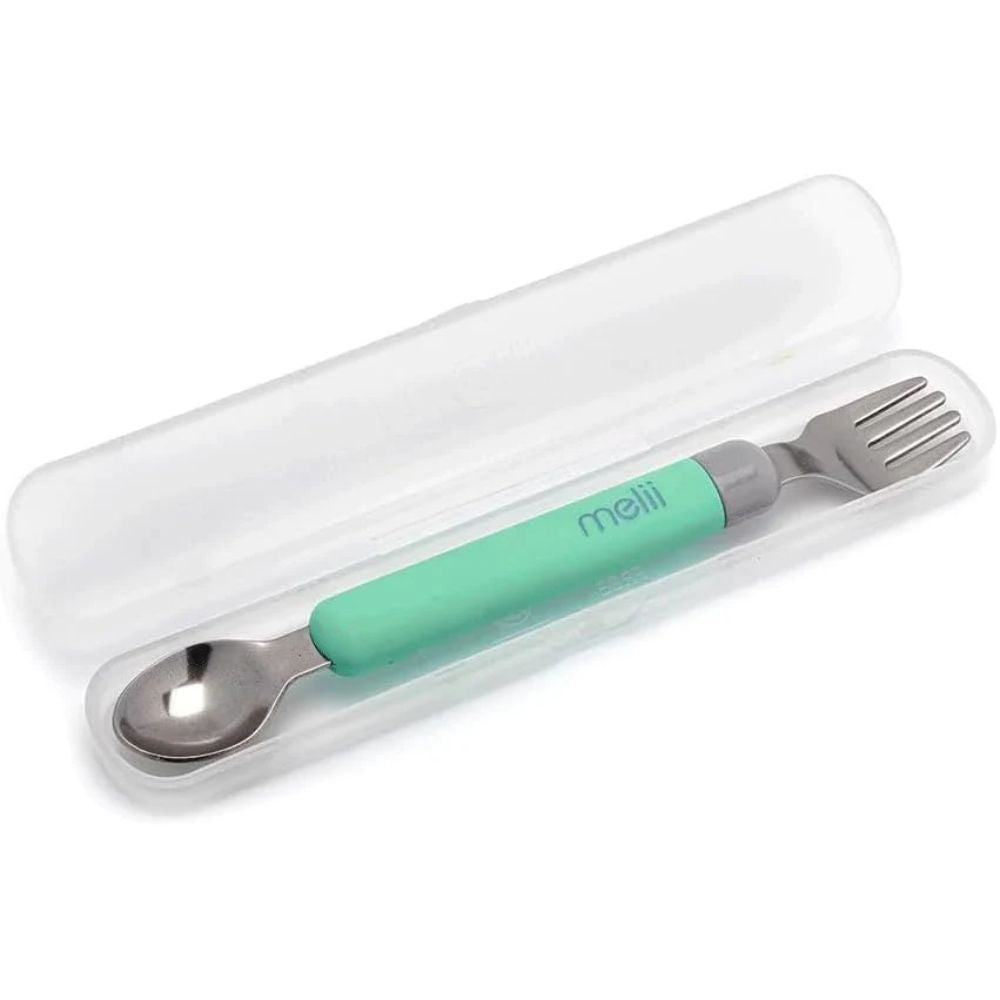 Spork On the Go With Case Mint & grey