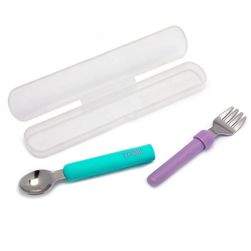 Spork On the Go With Case Blue & purple
