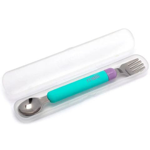 Spork On the Go With Case Blue & purple