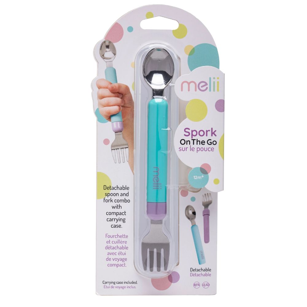 Spork On the Go With Case Blue & purple