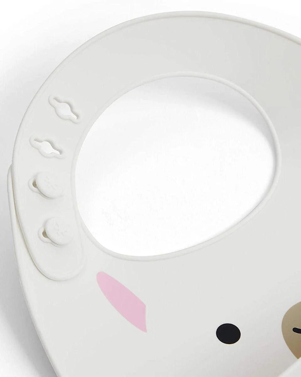 Zoo Fold & Go Silicone Bib - LIama