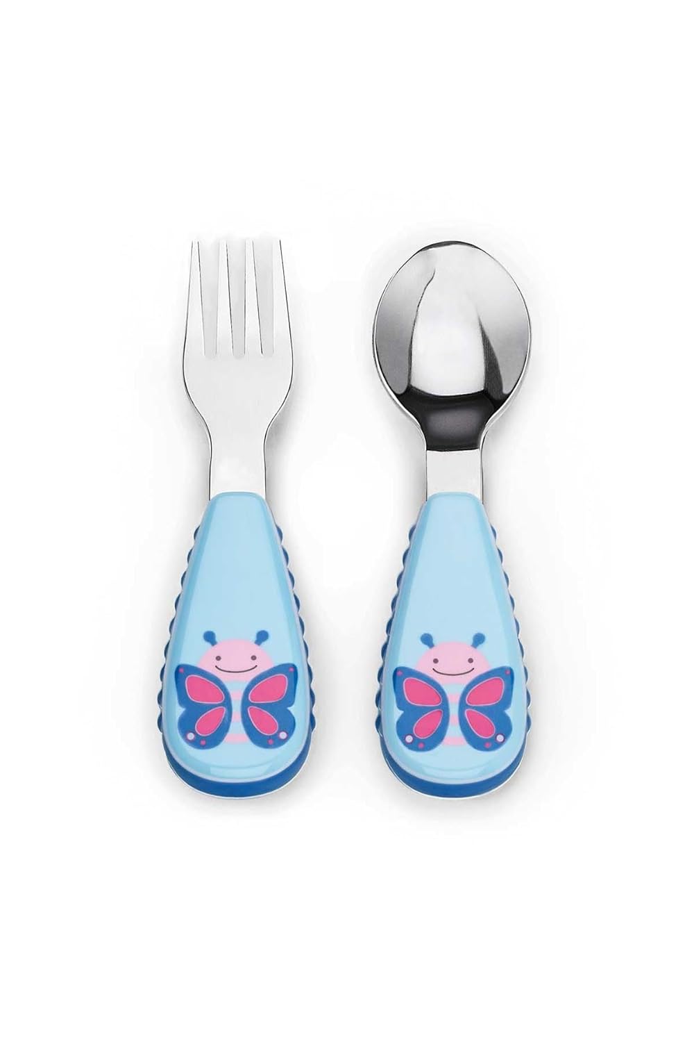 Zoo Utensils Fork & Spoon (3 to 36 Months) - Butterfly