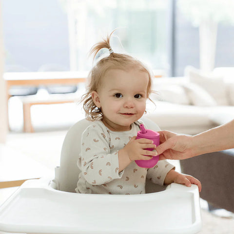 Mini Cup + Straw Training System for Toddlers - Pink