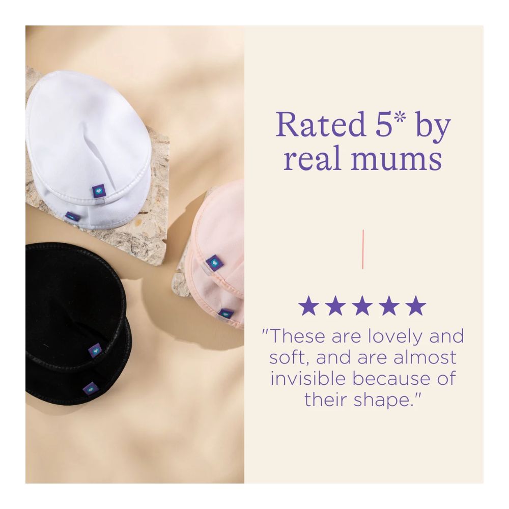 Lansinoh Washable Nursing Pads for Breastfeeding Moms- 4pcs