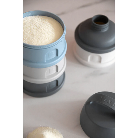 Stacked Formula Container with 4 Compartments-Blue/Mineral Grey