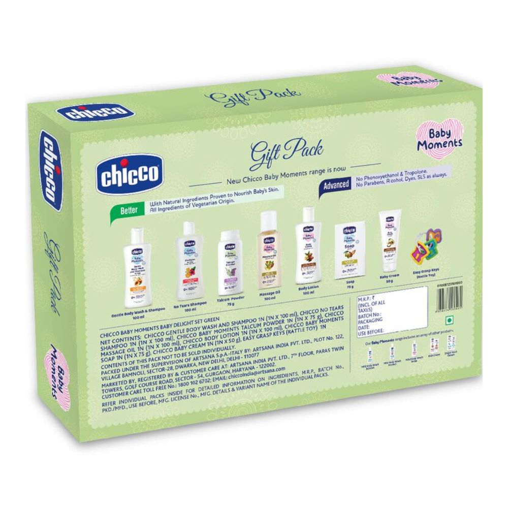 Baby Delight Green New Born Gift Set-Pack Of 8-Gift For Baby Shower & Baby Birthday - Green