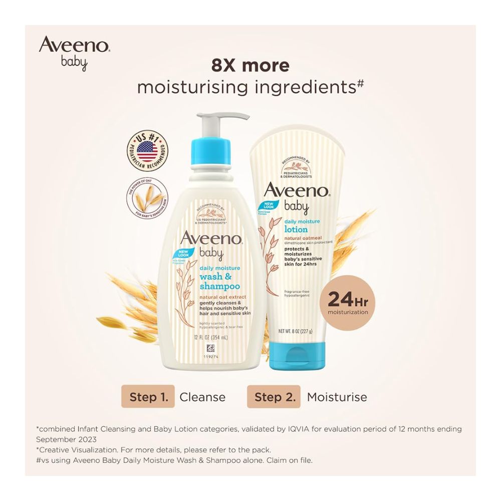 Baby Daily Moisture Wash & Shampoo - 532 ml