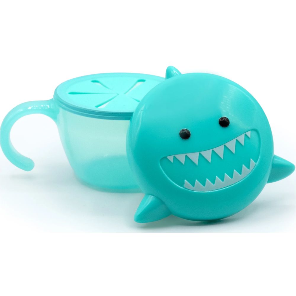 Snack Container with Finger Trap- Shark Teal