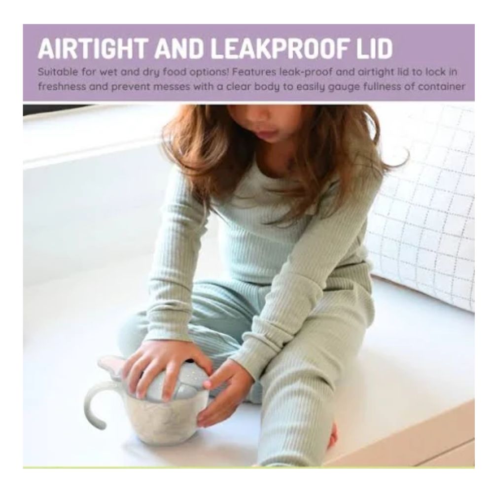 Snack Container with Finger Trap Bulldog- Grey