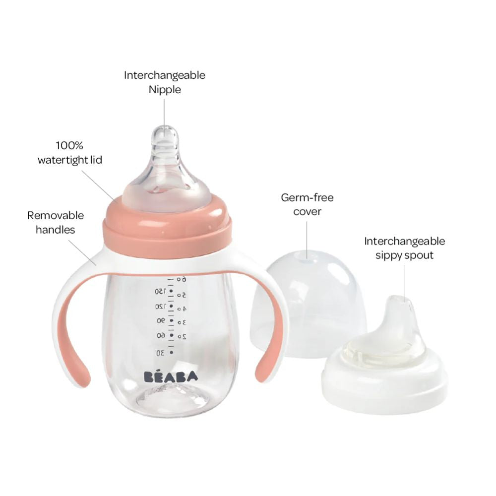 2 in 1 Learning Cup Vintage Pink - 210 ml