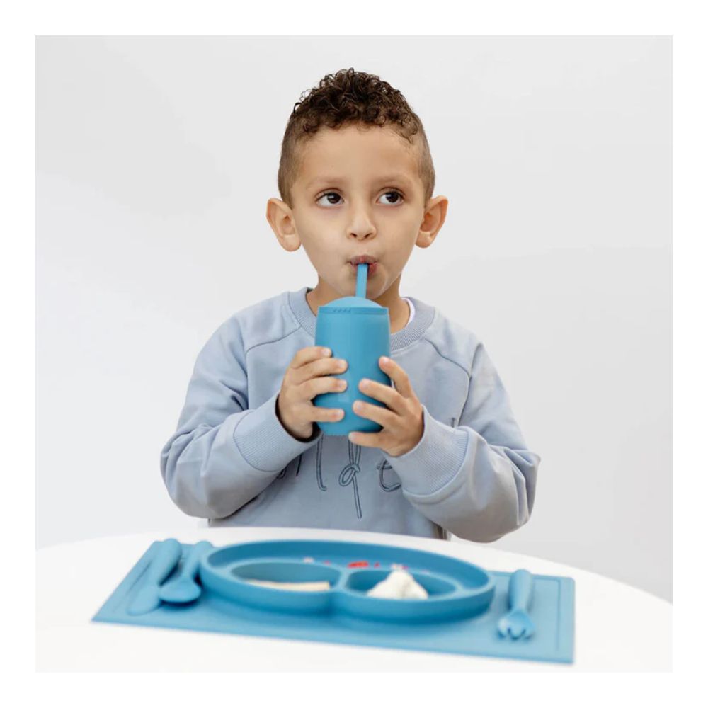 Happy Cup + Straw System for Preschoolers - Blue