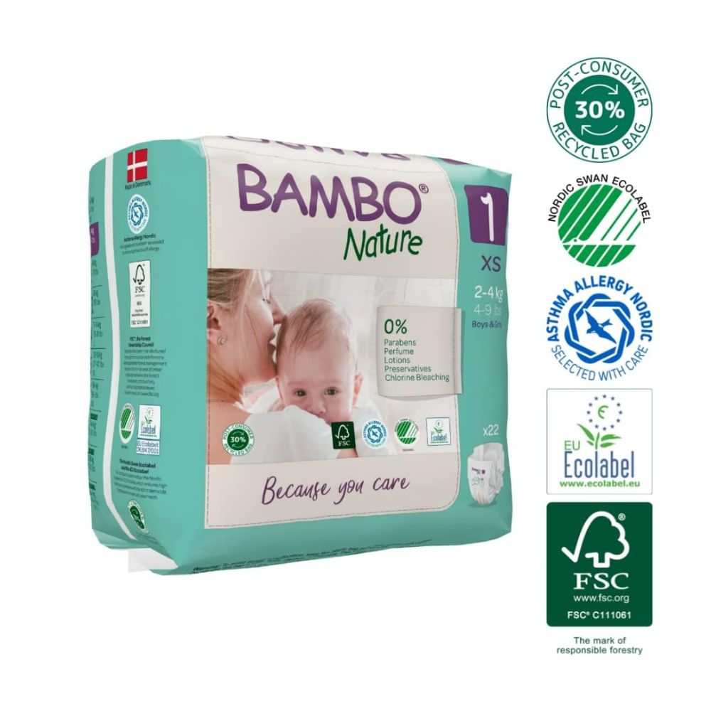 Skin Friendly Tape Diapers - Monthly Box - Size 1