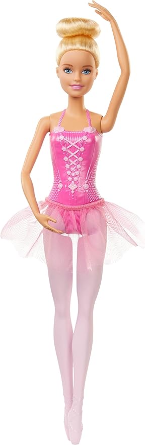 Barbie Ballerina Doll, Blonde Wearing Removable Pink Tutu