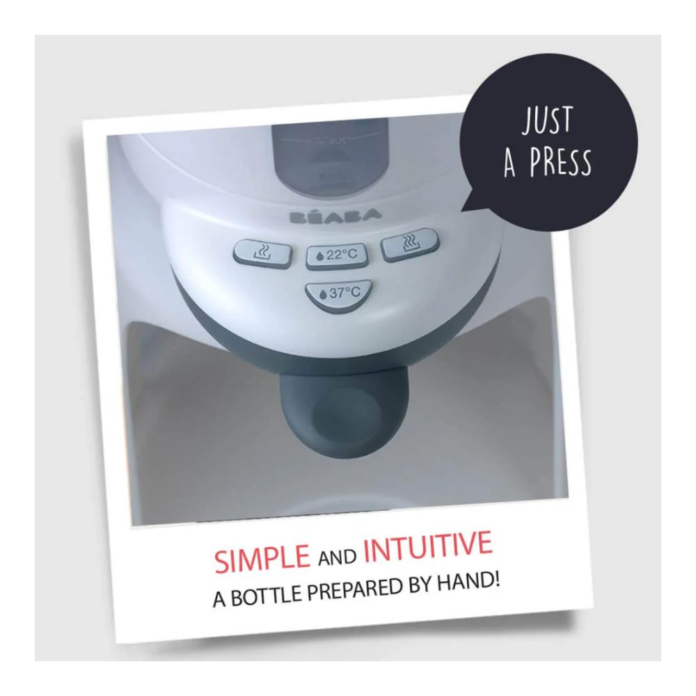 Bib Expresso 3 in 1 Bottle Preparer - White & Grey