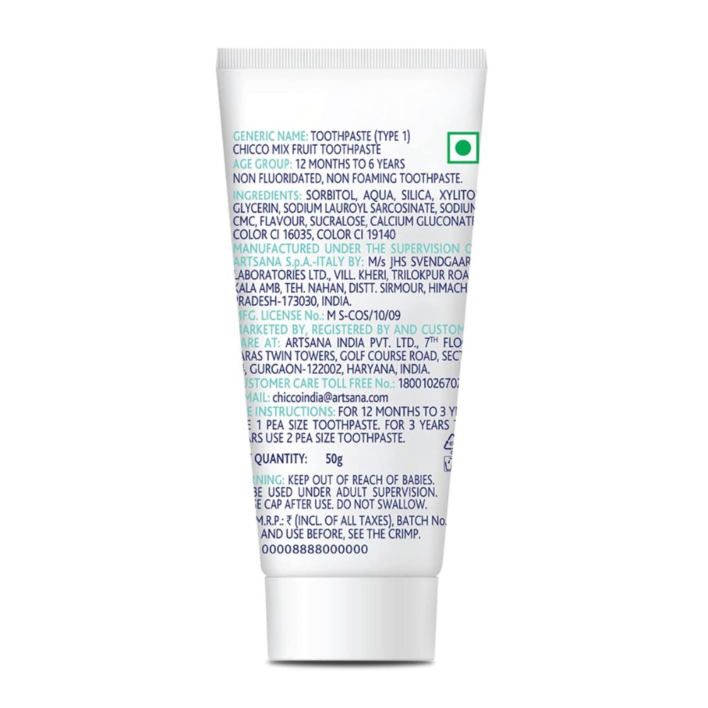 Tooth Paste Mix Fruit No Fluoride (1Y-6Y) (50G)