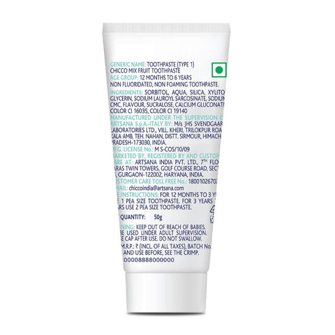 Tooth Paste Mix Fruit No Fluoride (1Y-6Y) (50G)