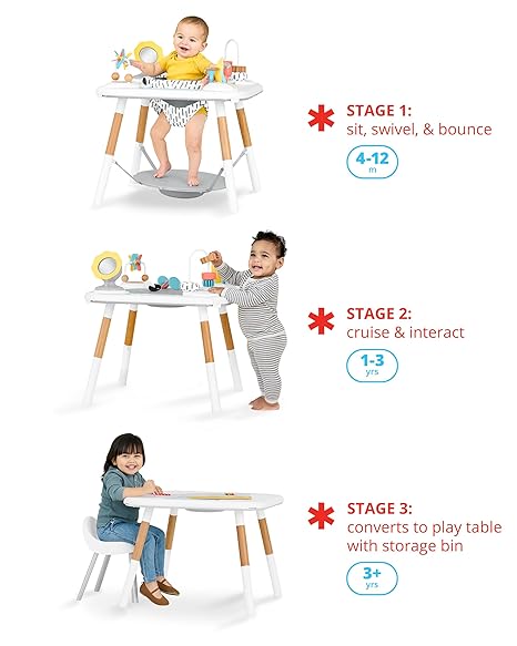 Baby Discoverosity Montessori-Inspired 3-Stage Activity Center & Play Table