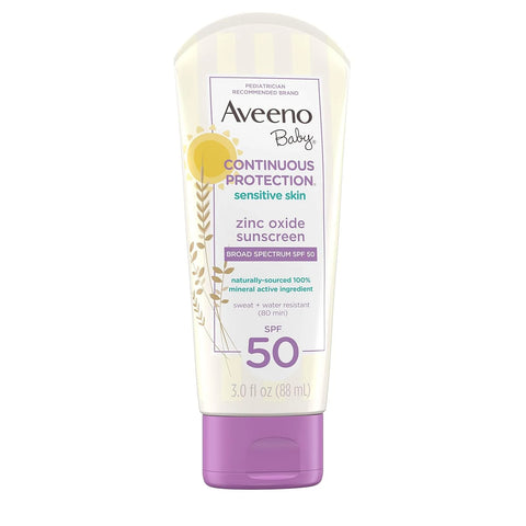 Baby Continuous Protection Zinc Oxide Mineral Sunscreen Lotion For Sensitive Skin Spf 50 - 88Ml