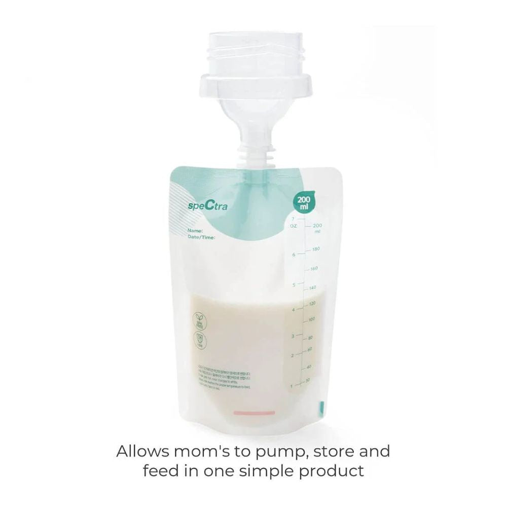 Easy Milk Storage Bags with Connector, 200 ml - 10 pcs