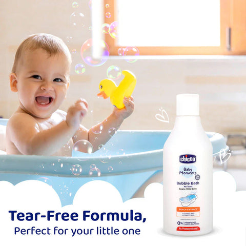 Chicco Bubble Bath with Peach Extracts 300ML 0M+