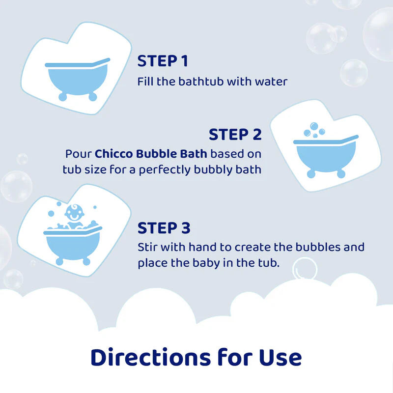 Chicco Bubble Bath with Peach Extracts 300ML 0M+