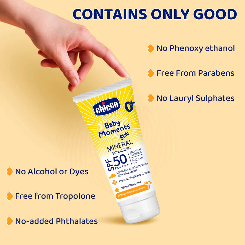 Chicco Baby Moments Mineral Sun Cream SPF 50 75g 0M+